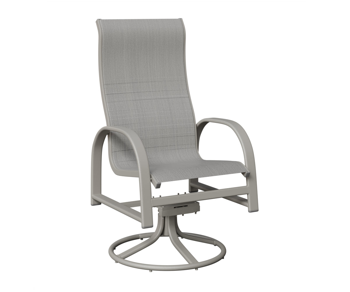 Murphy High Back Padded Sling Swivel Rocker Dining Chair