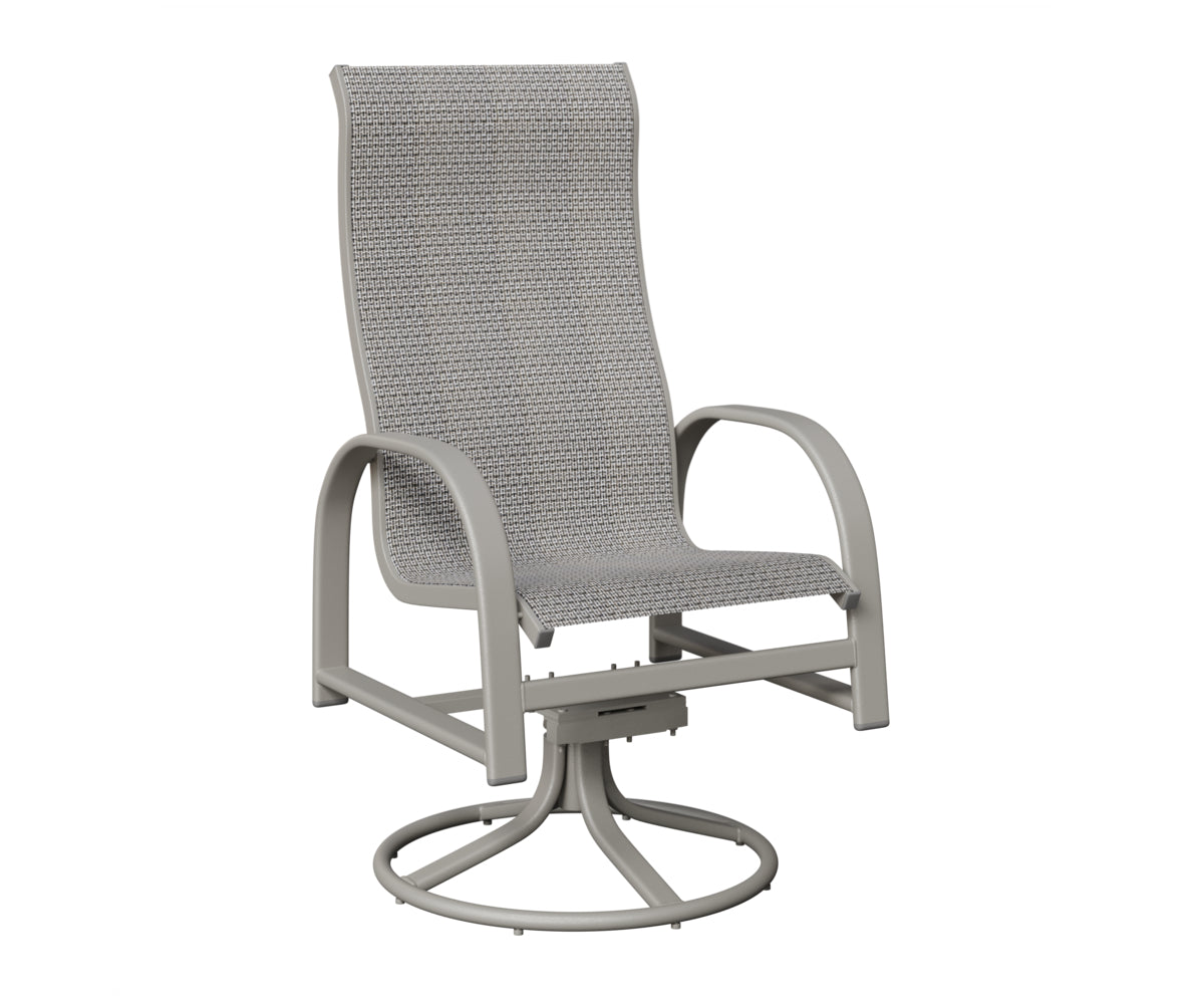Murphy High Back Padded Sling Swivel Rocker Dining Chair