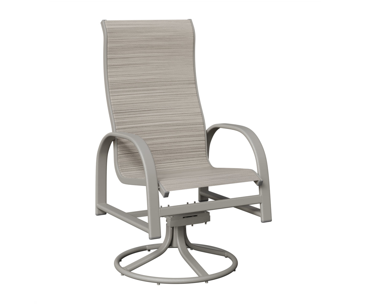 Murphy High Back Padded Sling Swivel Rocker Dining Chair