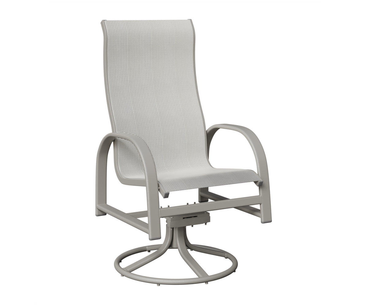 Murphy High Back Padded Sling Swivel Rocker Dining Chair