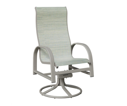 Murphy High Back Padded Sling Swivel Rocker Dining Chair