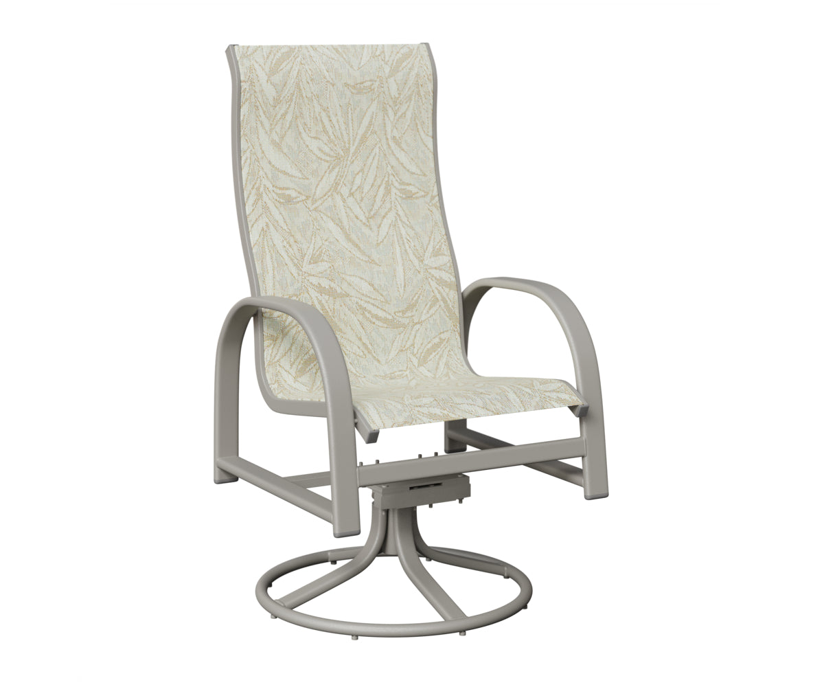 Murphy High Back Padded Sling Swivel Rocker Dining Chair