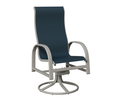 Murphy High Back Padded Sling Swivel Rocker Dining Chair