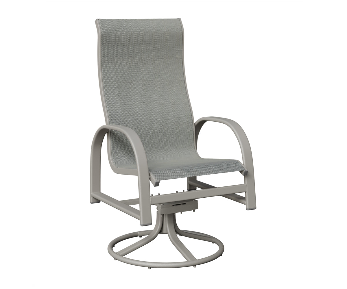 Murphy High Back Padded Sling Swivel Rocker Dining Chair