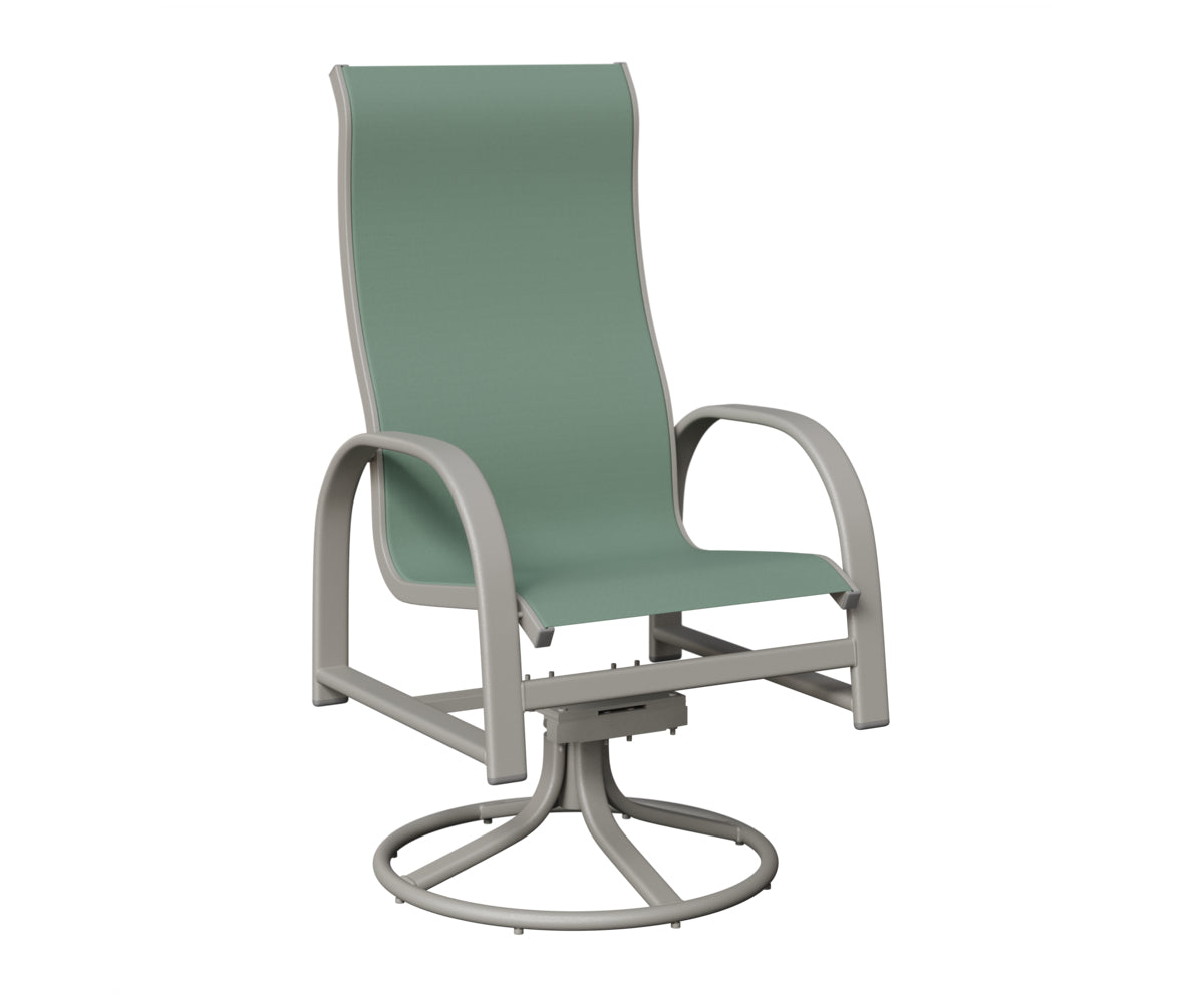 Murphy High Back Padded Sling Swivel Rocker Dining Chair
