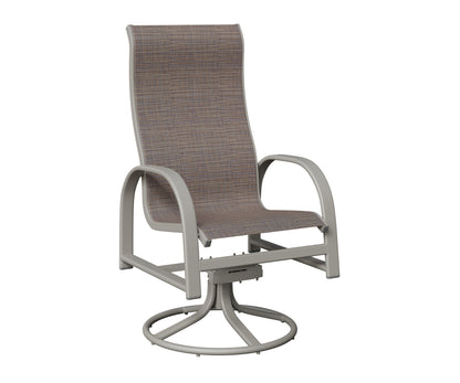 Murphy High Back Padded Sling Swivel Rocker Dining Chair