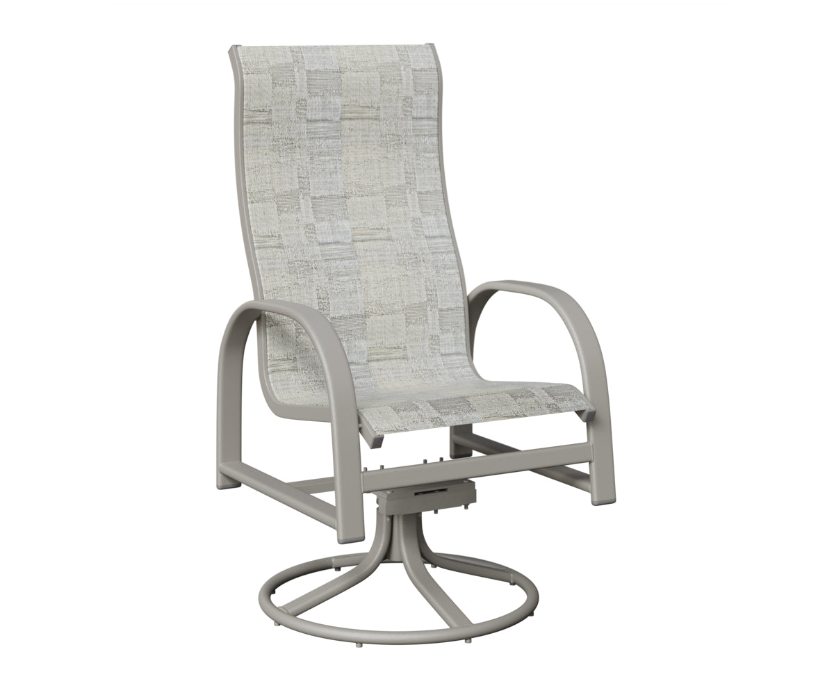 Murphy High Back Padded Sling Swivel Rocker Dining Chair