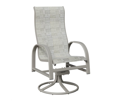 Murphy High Back Padded Sling Swivel Rocker Dining Chair