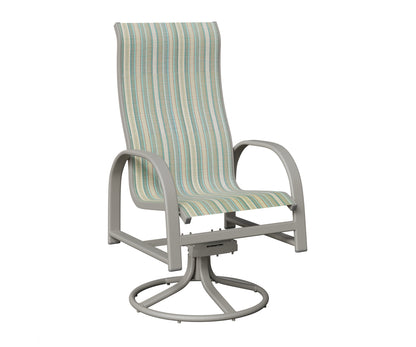 Murphy High Back Padded Sling Swivel Rocker Dining Chair