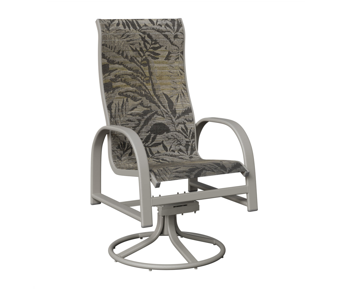 Murphy High Back Padded Sling Swivel Rocker Dining Chair