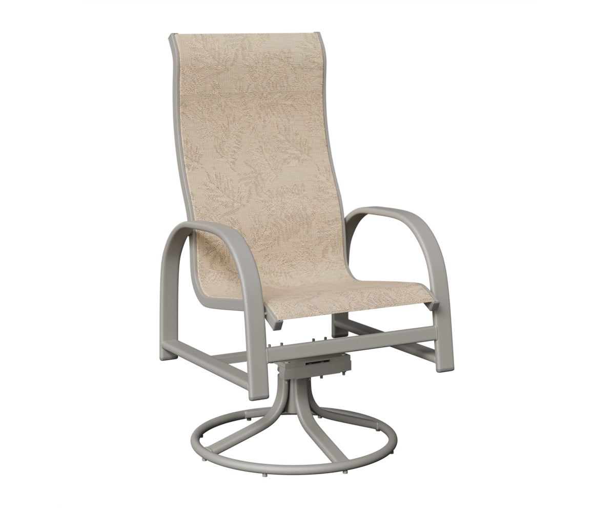 Murphy High Back Padded Sling Swivel Rocker Dining Chair