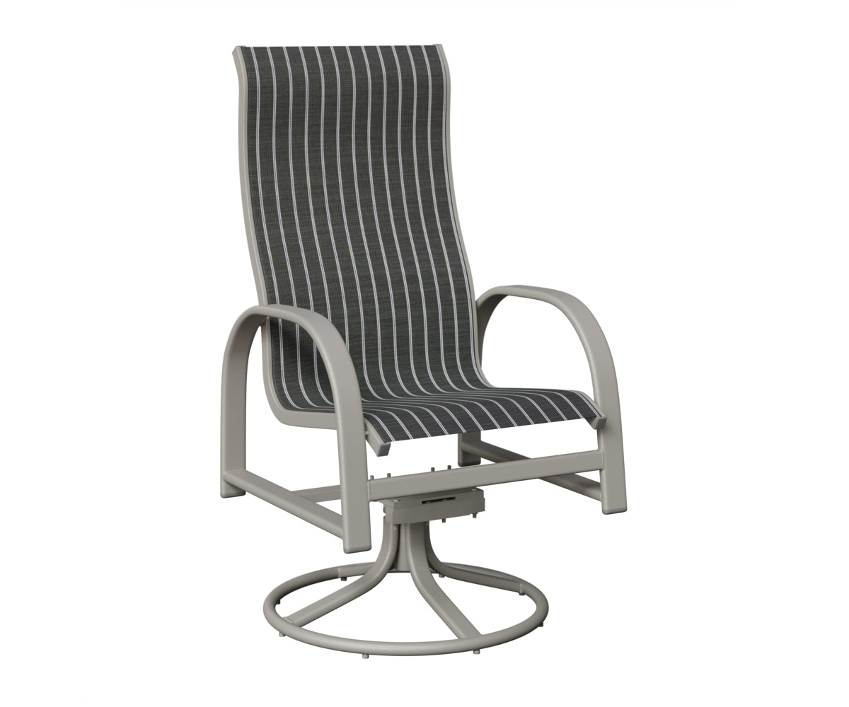 Murphy High Back Padded Sling Swivel Rocker Dining Chair