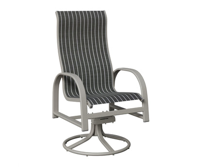 Murphy High Back Padded Sling Swivel Rocker Dining Chair