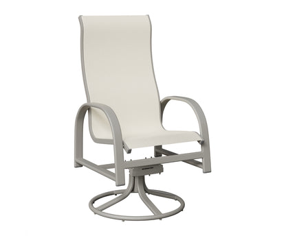 Murphy High Back Padded Sling Swivel Rocker Dining Chair
