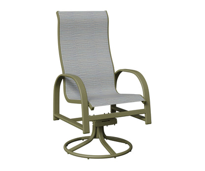 Murphy High Back Padded Sling Swivel Rocker Dining Chair