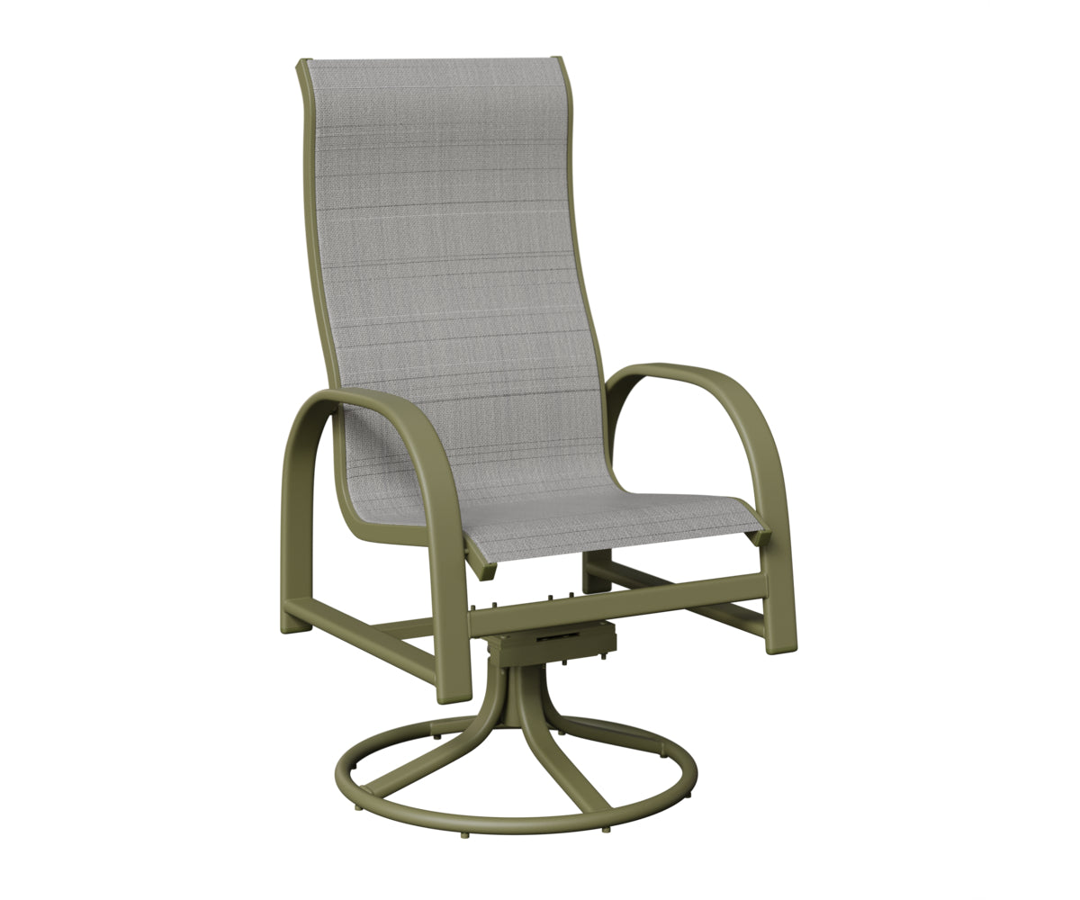 Murphy High Back Padded Sling Swivel Rocker Dining Chair