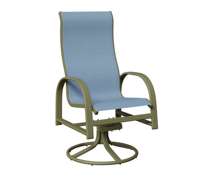 Murphy High Back Padded Sling Swivel Rocker Dining Chair