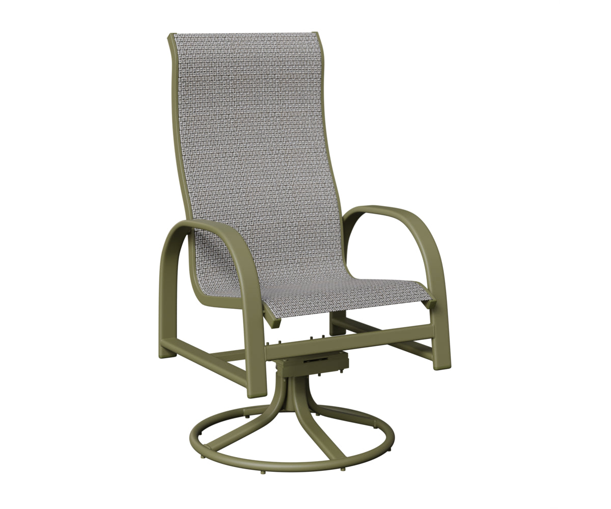 Murphy High Back Padded Sling Swivel Rocker Dining Chair