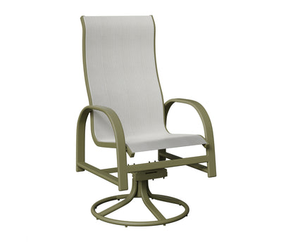 Murphy High Back Padded Sling Swivel Rocker Dining Chair