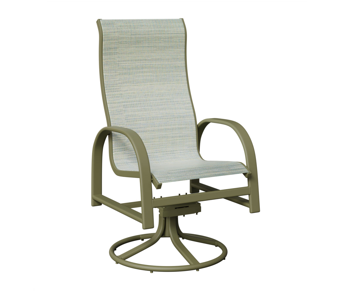 Murphy High Back Padded Sling Swivel Rocker Dining Chair