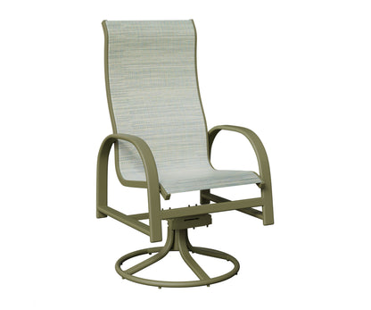 Murphy High Back Padded Sling Swivel Rocker Dining Chair