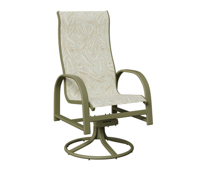Murphy High Back Padded Sling Swivel Rocker Dining Chair