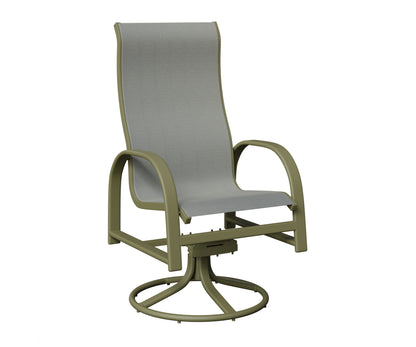 Murphy High Back Padded Sling Swivel Rocker Dining Chair
