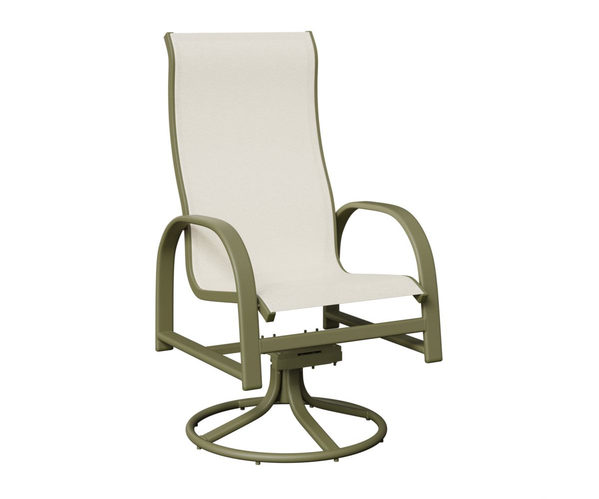Murphy High Back Padded Sling Swivel Rocker Dining Chair