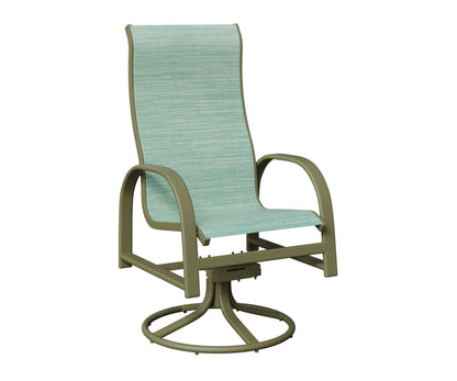 Murphy High Back Padded Sling Swivel Rocker Dining Chair