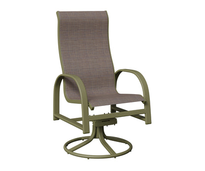 Murphy High Back Padded Sling Swivel Rocker Dining Chair