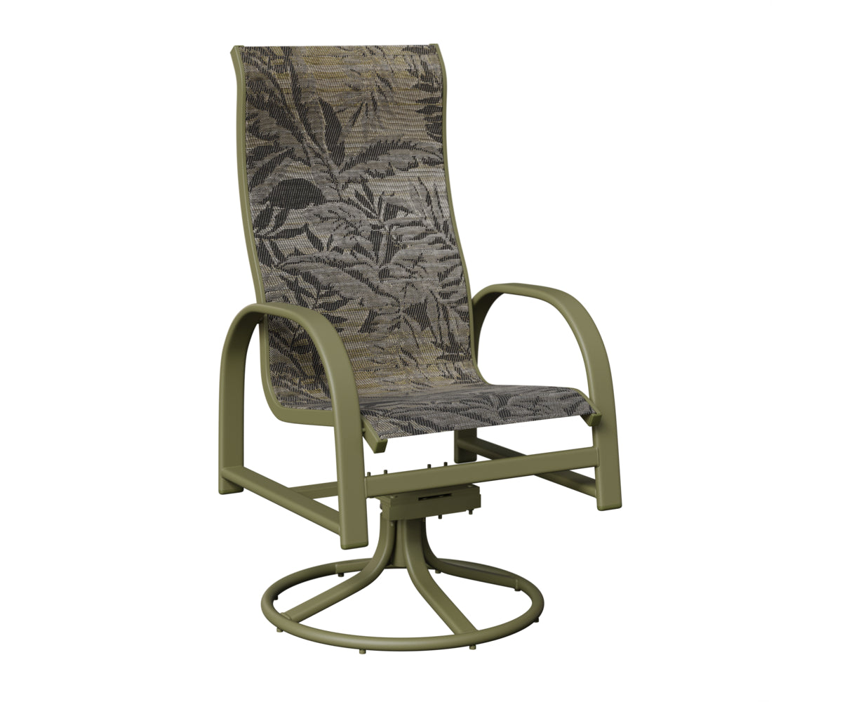 Murphy High Back Padded Sling Swivel Rocker Dining Chair