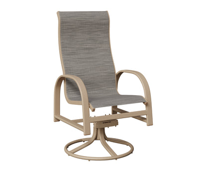 Murphy High Back Padded Sling Swivel Rocker Dining Chair