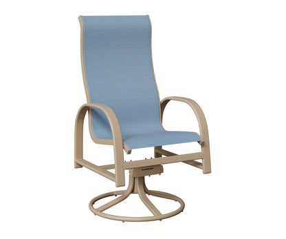 Murphy High Back Padded Sling Swivel Rocker Dining Chair