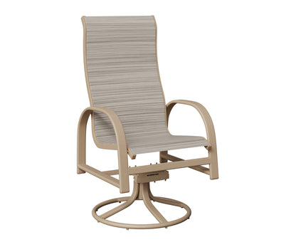 Murphy High Back Padded Sling Swivel Rocker Dining Chair