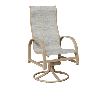 Murphy High Back Padded Sling Swivel Rocker Dining Chair