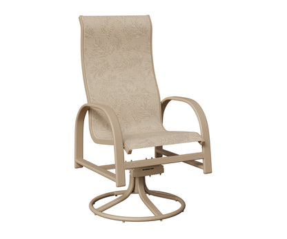 Murphy High Back Padded Sling Swivel Rocker Dining Chair