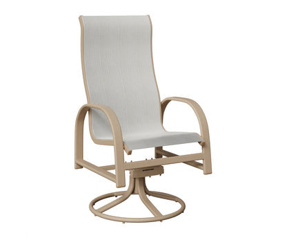 Murphy High Back Padded Sling Swivel Rocker Dining Chair