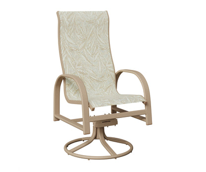 Murphy High Back Padded Sling Swivel Rocker Dining Chair
