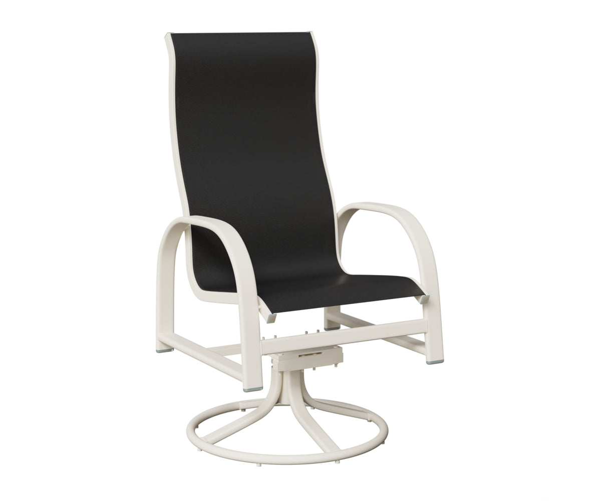 Murphy High Back Padded Sling Swivel Rocker Dining Chair