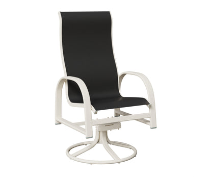 Murphy High Back Padded Sling Swivel Rocker Dining Chair