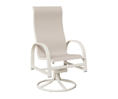 Murphy High Back Padded Sling Swivel Rocker Dining Chair