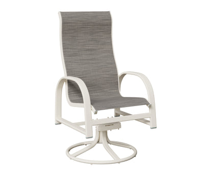 Murphy High Back Padded Sling Swivel Rocker Dining Chair