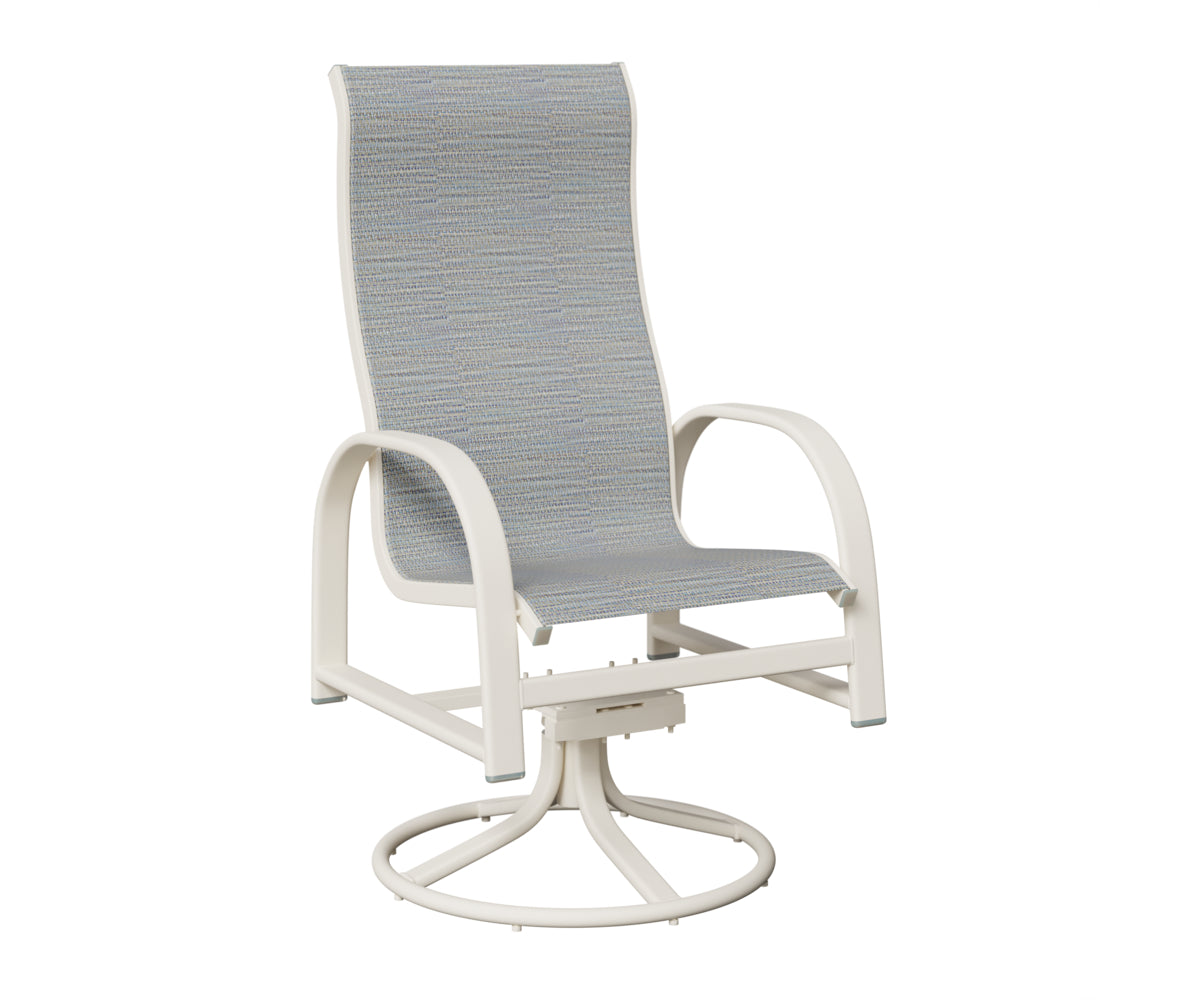 Murphy High Back Padded Sling Swivel Rocker Dining Chair