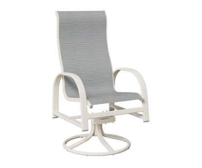 Murphy High Back Padded Sling Swivel Rocker Dining Chair