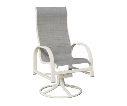 Murphy High Back Padded Sling Swivel Rocker Dining Chair