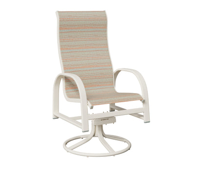 Murphy High Back Padded Sling Swivel Rocker Dining Chair