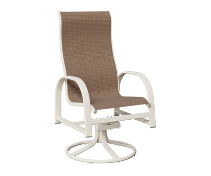 Murphy High Back Padded Sling Swivel Rocker Dining Chair