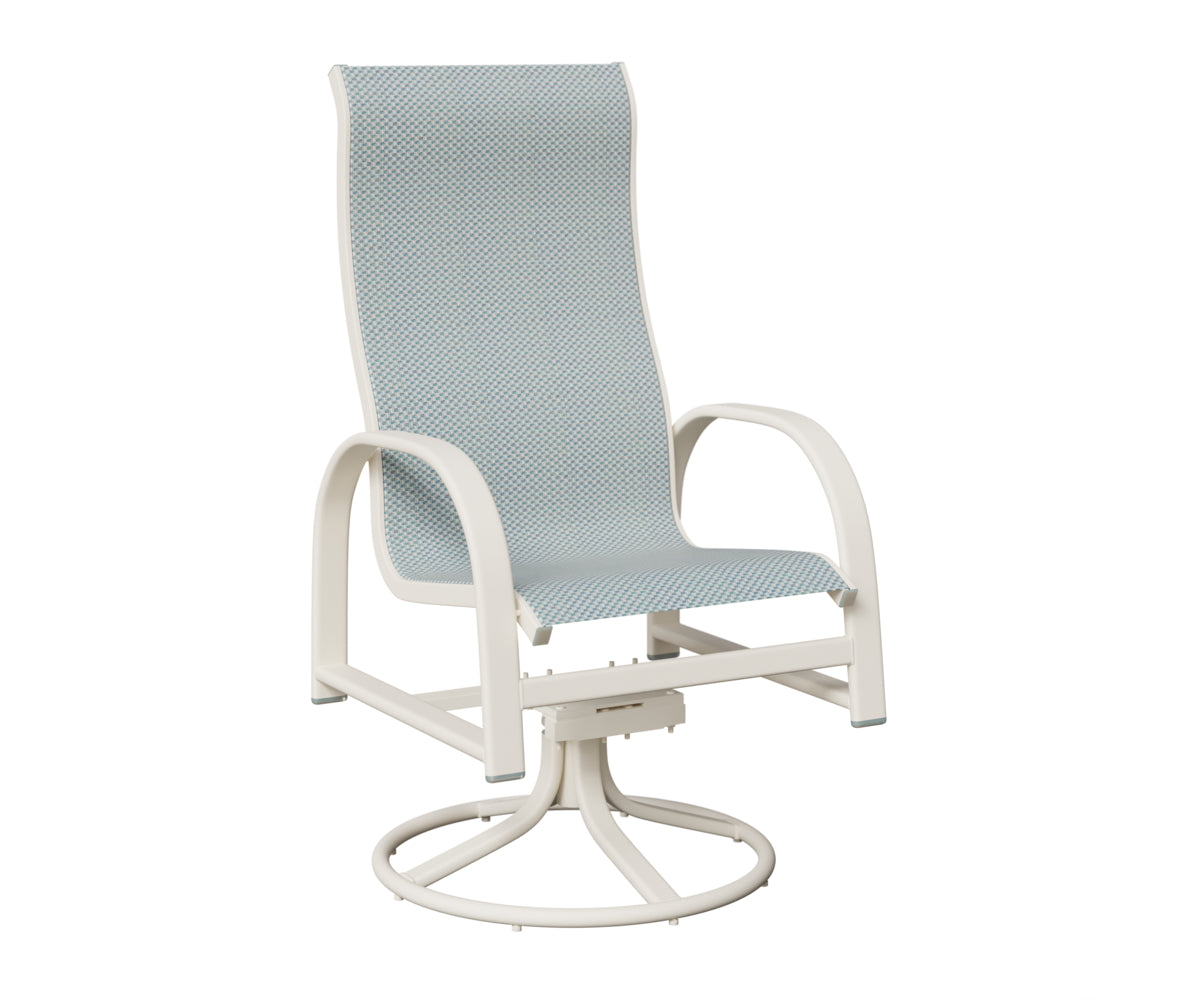 Murphy High Back Padded Sling Swivel Rocker Dining Chair