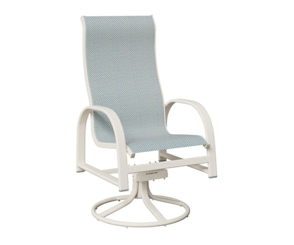 Murphy High Back Padded Sling Swivel Rocker Dining Chair