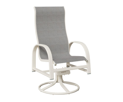 Murphy High Back Padded Sling Swivel Rocker Dining Chair
